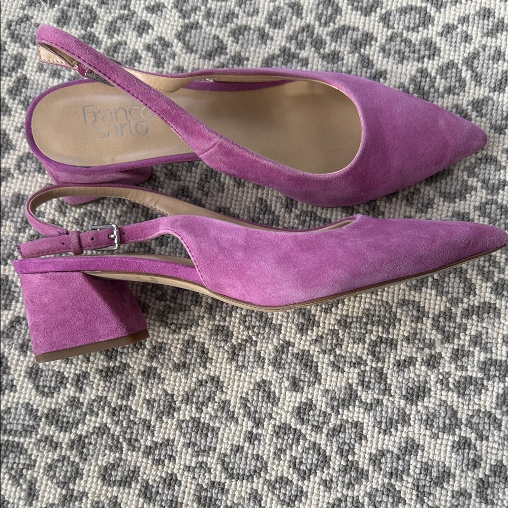Franco Sarto Women's 8.5 Block Heel Slingbacks